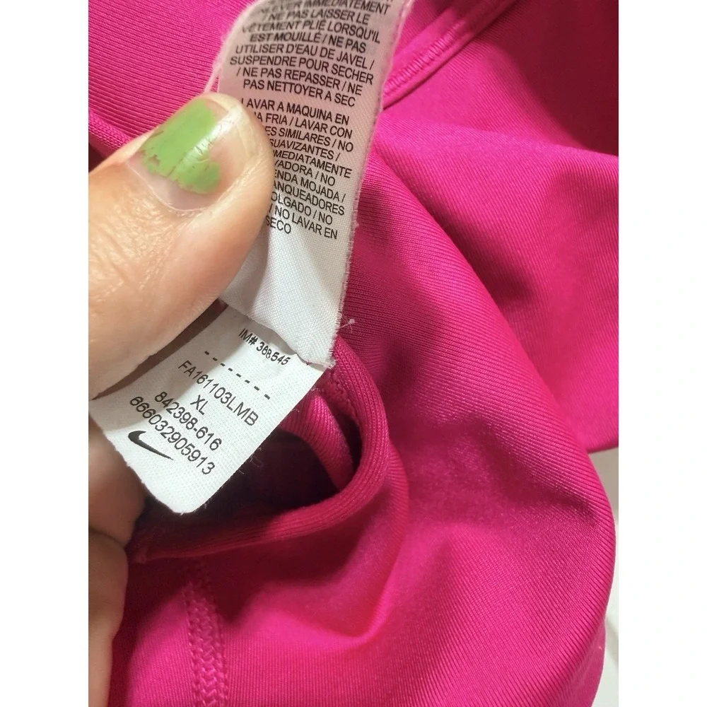 Nike Sports Bra Womens XL Pink Pullover Gym Fitness Yoga Activewear